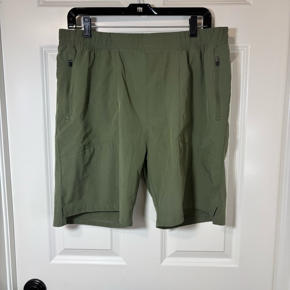Right Of Way Shorts Mens Large Green Drawstring
